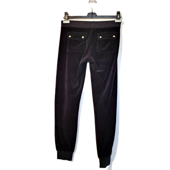 JUICY COUTURE Black Velour Women's Jogging Pants Size XS - Picture 7 of 11